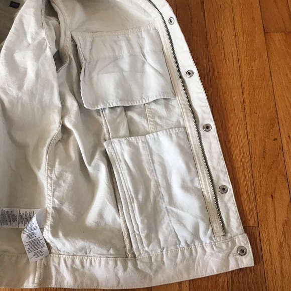 Armani Exchange Denim Jacket in Cream - Picture 7 of 13